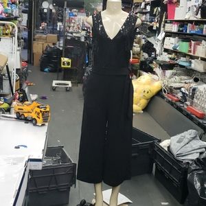 Dressy sequin wide leg romper 4